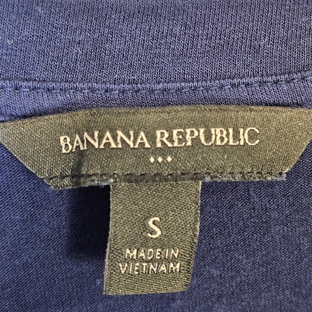 Banana Republic Navy Blue Pleated Keyhole Drawstring Waist Knit Dress Small - Picture 5 of 7
